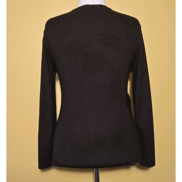 Silvia Novelli Merino Wool Wrap‎ Longline Classic Layering Sweater Womens Large - Picture 3 of 9